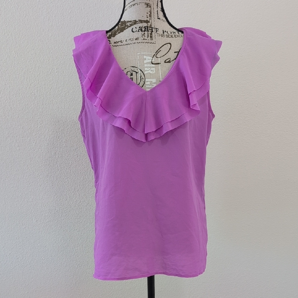 Banana Republic Lilac Ruffled Blouse